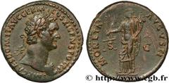 Roman coins DOMITIANUS Type : As  Date : avril - octobre  Date : 85  Mint name / Town : Rome  Metal : copper  Diameter : 27,5  mm Orientation dies : 6  h. Weight : 11,80  g. Rarity : R2  Obverse legen