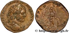 Roman coins CARACALLA Type : Sesterce  Date : 212  Mint name / Town : Rome  Metal : copper  Diameter : 29,5  mm Orientation dies : 12  h. Weight : 20,76  g. Rarity : R2  Officine : 1ère  Obverse legen