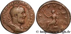 Roman coins PUPIENUS Type : Sesterce  Date : 238  Mint name / Town : Rome  Metal : copper  Diameter : 29,5  mm Orientation dies : 12  h. Weight : 17,83  g. Rarity : R1  Obverse legend : IMP CAES M CLO