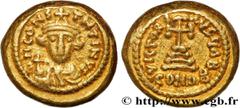 Byzantine coins CONSTANS II Type : Solidus  Date : indiction 1  Date : 642-643  Mint name / Town : Carthage  Metal : gold  Millesimal fineness : 1000  ‰ Diameter : 11  mm Orientation dies : 6  h. Weig