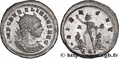 Roman coins AURELIAN Type : Aurelianus  Date : printemps - fin   Date : 274  Mint name / Town : Cyzique  Metal : billon  Millesimal fineness : 50  ‰ Diameter : 23,5  mm Orientation dies : 12  h. Weigh