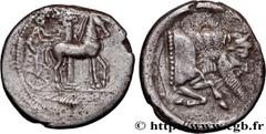 Greek Coins SICILY - GELA Type : Tétradrachme  Date : c. 465-450 AC.  Mint name / Town : Géla, Sicile  Metal : silver  Diameter : 28  mm Orientation dies : 9  h. Weight : 17,07  g. Rarity : R1  Obvers
