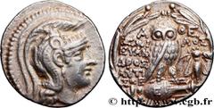 Greek Coins ATTICA - ATHENS Type : Tétradrachme stéphanophore  Date : c. 109-108 AC.  Mint name / Town : Athènes, Attique  Metal : silver  Diameter : 30,5  mm Orientation dies : 12  h. Weight : 16,72 
