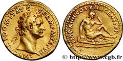 Roman coins DOMITIANUS Type : Aureus  Date : 88  Mint name / Town : Rome  Metal : gold  Diameter : 20  mm Orientation dies : 6  h. Weight : 7,50  g. Rarity : R2  Obverse legend : IMP CAES DOMIT AVG GE