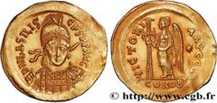 Roman coins BASILISCUS Type : Solidus  Date : 475  Mint name / Town : Constantinople  Metal : gold  Diameter : 21,5  mm Orientation dies : 6  h. Weight : 4,53  g. Rarity : R2  Obverse legend : D N bAS