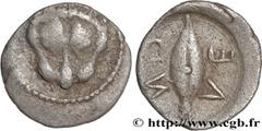 Greek Coins SICILY - LEONTINOI Type : Litra  Date : c. 475-466 AC.  Mint name / Town : Léontini, Sicile  Metal : silver  Diameter : 10  mm Orientation dies : 9  h. Weight : 0,45  g. Rarity : R2  Obver