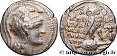 Greek Coins ATTICA - ATHENS Type : Tétradrachme stéphanophore  Date : c. 109-108 AC.  Mint name / Town : Athènes, Attique  Metal : silver  Diameter : 28  mm Orientation dies : 12  h. Weight : 16,64  g