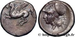 Greek Coins CORINTHIA - CORINTH Type : Statère  Date : c. 330 AC.  Mint name / Town : Corinthe, Corinthie  Metal : silver  Diameter : 20,5  mm Orientation dies : 3  h. Weight : 8,16  g. Obverse legend