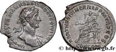 Roman coins HADRIAN Type : Denier  Date : 117  Mint name / Town : Rome  Metal : silver  Millesimal fineness : 900  ‰ Diameter : 18  mm Orientation dies : 6  h. Weight : 3,57  g. Rarity : R1  Officine 