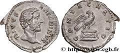 Roman coins DIVUS ANTONINUS PIUS Type : Denier  Date : 161  Mint name / Town : Rome  Metal : silver  Millesimal fineness : 800  ‰ Diameter : 19  mm Orientation dies : 12  h. Weight : 3,05  g. Officine