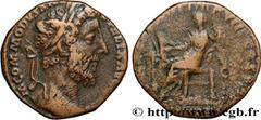 Roman coins COMMODUS Type : Sesterce  Date : 188  Mint name / Town : Rome  Metal : bronze  Diameter : 27,5  mm Orientation dies : 12  h. Weight : 20,80  g. Rarity : R1  Officine : 2e  Obverse legend :