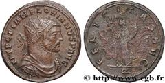 Roman coins FLORIANUS Type : Aurelianus  Date : 276  Mint name / Town : Ticinum  Metal : billon  Millesimal fineness : 50  ‰ Diameter : 22,5  mm Orientation dies : 6  h. Weight : 3,34  g. Rarity : R3 
