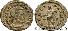 Roman coins LICINIUS I Type : Follis ou nummus  Date : 313  Mint name / Town : Trèves  Metal : copper  Diameter : 20  mm Orientation dies : 12  h. Weight : 3,17  g. Obverse legend : IMP LICINIVS P F A