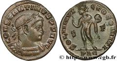 Roman coins CONSTANTINE I THE GREAT Type : Follis ou nummus  Date : 312  Mint name / Town : Lyon  Metal : copper  Diameter : 23  mm Orientation dies : 12  h. Weight : 5,34  g. Obverse legend : CONSTAN