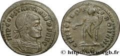 Roman coins CONSTANTINE I THE GREAT Type : Follis ou nummus  Date : 313  Mint name / Town : Rome  Metal : copper  Diameter : 22,5  mm Orientation dies : 12  h. Weight : 4,16  g. Officine : 1re  Obvers