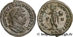 Roman coins CONSTANTINE I THE GREAT Type : Follis ou nummus  Date : 315  Mint name / Town : Lyon  Metal : copper  Diameter : 21,5  mm Orientation dies : 6  h. Weight : 3,38  g. Obverse legend : IMP CO