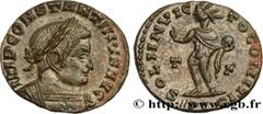 Roman coins CONSTANTINE I THE GREAT Type : Follis ou nummus  Date : 315  Mint name / Town : Lyon  Metal : copper  Diameter : 17  mm Orientation dies : 6  h. Weight : 3,64  g. Obverse legend : IMP CONS