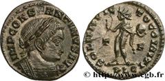 Roman coins CONSTANTINE I THE GREAT Type : Follis ou nummus  Date : 315  Mint name / Town : Lyon  Metal : copper  Diameter : 19,5  mm Orientation dies : 11  h. Weight : 3,47  g. Obverse legend : IMP C
