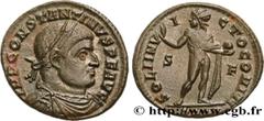 Roman coins CONSTANTINE I THE GREAT Type : Follis ou nummus  Date : 314-315  Mint name / Town : Arles  Metal : copper  Diameter : 18  mm Orientation dies : 12  h. Weight : 2,92  g. Officine : 1re  Obv