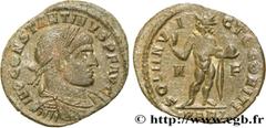 Roman coins CONSTANTINE I THE GREAT Type : Follis ou nummus  Date : 316  Mint name / Town : Arles  Metal : copper  Diameter : 21  mm Orientation dies : 12  h. Weight : 3,12  g. Rarity : R1  Officine :