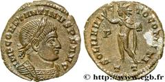 Roman coins CONSTANTINE I THE GREAT Type : Follis ou nummus  Date : 317-318  Mint name / Town : Ticinum  Metal : copper  Diameter : 19  mm Orientation dies : 6  h. Weight : 2,77  g. Officine : 3e  Obv