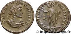 Roman coins CRISPUS Type : Follis ou nummus  Date : 317  Mint name / Town : Londres  Metal : copper  Diameter : 19  mm Orientation dies : 12  h. Weight : 3,08  g. Rarity : R1  Obverse legend : CRISPVS