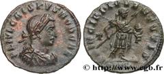Roman coins CRISPUS Type : Follis ou nummus  Date : 317-318  Mint name / Town : Trèves  Metal : copper  Diameter : 18,5  mm Orientation dies : 12  h. Weight : 2,58  g. Rarity : R1  Officine : 1re  Obv