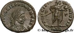 Roman coins CRISPUS Type : Follis ou nummus  Date : 317-318  Mint name / Town : Trèves  Metal : copper  Diameter : 18  mm Orientation dies : 6  h. Weight : 3,83  g. Rarity : R1  Officine : 2e  Obverse