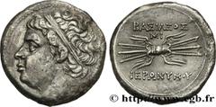 Greek Coins SICILY - SYRACUSE Type : Pentalitrai  Date : c. 215-214 AC.  Mint name / Town : Syracuse, Sicile  Metal : silver  Diameter : 17  mm Orientation dies : 6  h. Weight : 3,78  g. Rarity : R2  