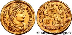 Roman coins VALENS Type : Solidus  Date : 372  Mint name / Town : Antioche  Metal : gold  Diameter : 21  mm Orientation dies : 5  h. Weight : 4,29  g. Rarity : R3  Officine : 8e  Obverse legend : D N 