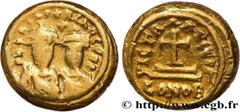 Byzantine coins HERACLIUS and HERACLIUS CONSTANTINE Type : Solidus  Date : indiction 3  Date : 614-615  Mint name / Town : Carthage  Metal : gold  Millesimal fineness : 1000  ‰ Diameter : 12  mm Orien