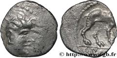 Celtic coins EDUENS, ÆDUI (BIBRACTE, Area of the Mont-Beuvray) Type : Denier EDVIS à l’ours  Date : c. avant 52 AC.  Mint name / Town : Autun (71)  Metal : silver  Diameter : 15  mm Orientation dies :