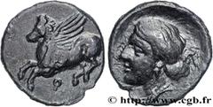 Greek Coins CORINTHIA - CORINTH Type : Drachme   Date : c. 330 AC.  Mint name / Town : Corinthe, Corinthie  Metal : silver  Diameter : 15,5  mm Orientation dies : 12  h. Weight : 2,47  g. Obverse lege