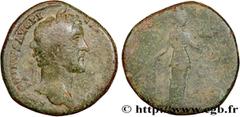 Roman coins ANTONINUS PIUS Type : Sesterce  Date : 143  Mint name / Town : Rome  Metal : bronze  Diameter : 31,5  mm Orientation dies : 12  h. Weight : 22,18  g. Rarity : R1  Obverse legend : ANTONINV