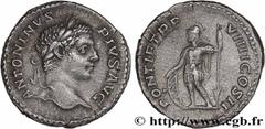 Roman coins CARACALLA Type : Denier  Date : 206  Mint name / Town : Rome  Metal : silver  Millesimal fineness : 550  ‰ Diameter : 19  mm Orientation dies : 7  h. Weight : 3,37  g. Officine : 4e  Obver