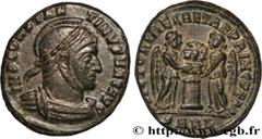 Roman coins CONSTANTINE I THE GREAT Type : Centenionalis ou nummus  Date : 318-319  Mint name / Town : Arles  Metal : copper  Diameter : 17,5  mm Orientation dies : 6  h. Weight : 2,86  g. Officine : 