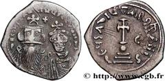Byzantine coins CONSTANS II Type : Hexagramme  Date : 654-659  Mint name / Town : Constantinople  Metal : silver  Diameter : 23  mm Orientation dies : 5  h. Weight : 4,84  g. Rarity : R1  Obverse lege