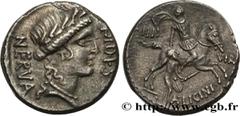 Roman coins LICINIA Type : Denier  Date : 47 AC.  Mint name / Town : Rome  Metal : silver  Millesimal fineness : 950  ‰ Diameter : 17,5  mm Orientation dies : 7  h. Weight : 4,67  g. Rarity : R1  Obve