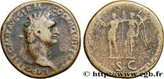 Roman coins DOMITIANUS Type : Sesterce  Date : 04 - 10  Date : 85  Mint name / Town : Rome  Metal : copper  Diameter : 33,5  mm Orientation dies : 6  h. Weight : 24,06  g. Rarity : R3  Obverse legend 
