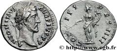 Roman coins ANTONINUS PIUS Type : Denier  Date : 144  Mint name / Town : Rome  Metal : silver  Millesimal fineness : 850  ‰ Diameter : 16,5  mm Orientation dies : 5  h. Weight : 2,98  g. Rarity : R1  