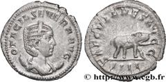 Roman coins OTACILIA SEVERA Type : Antoninien  Date : 248  Mint name / Town : Rome  Metal : billon  Millesimal fineness : 450  ‰ Diameter : 22,5  mm Orientation dies : 6  h. Weight : 3,06  g. Rarity :