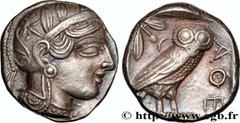 Greek Coins ATTICA - ATHENS Type : Tétradrachme  Date : c. 430 AC.  Mint name / Town : Athènes  Metal : silver  Diameter : 24  mm Orientation dies : 3  h. Weight : 17,18  g. Obverse legend : Anépigrap