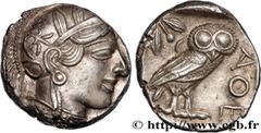 Greek Coins ATTICA - ATHENS Type : Tétradrachme  Date : c. 430 AC.  Mint name / Town : Athènes  Metal : silver  Diameter : 24  mm Orientation dies : 9  h. Weight : 17,22  g. Obverse legend : Anépigrap