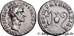 Roman coins NERVA Type : Denier  Date : 97  Mint name / Town : Rome  Metal : silver  Millesimal fineness : 900  ‰ Diameter : 17  mm Orientation dies : 6  h. Weight : 3,38  g. Rarity : R1  Obverse lege