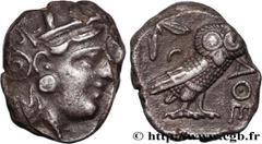 Greek Coins ATTICA - ATHENS Type : Tétradrachme  Date : c. 350-320 AC.  Mint name / Town : Athènes, Attique  Metal : silver  Diameter : 24  mm Orientation dies : 6  h. Weight : 16,72  g. Rarity : R1  