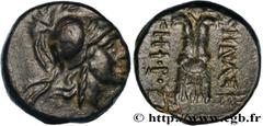Greek Coins MYSIA - PERGAMON Type : Unité  Date : c. 133-100 AC.  Mint name / Town : Pergame, Mysie  Metal : copper  Diameter : 18  mm Orientation dies : 12  h. Weight : 6,65  g. Rarity : R1  Obverse 