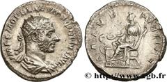 Roman coins MACRINUS Type : Antoninien  Date : juin - juillet  Date : 217  Mint name / Town : Rome  Metal : silver  Millesimal fineness : 500  ‰ Diameter : 23  mm Orientation dies : 12  h. Weight : 3,