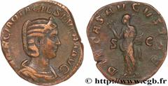 Roman coins OTACILIA SEVERA Type : Sesterce  Date : 249  Mint name / Town : Rome  Metal : copper  Diameter : 28  mm Orientation dies : 1  h. Weight : 13,54  g. Rarity : R1  Officine : 4e  Obverse lege