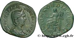 Roman coins OTACILIA SEVERA Type : Sesterce  Date : 246  Mint name / Town : Rome  Metal : copper  Diameter : 32  mm Orientation dies : 12  h. Weight : 18,58  g. Rarity : R1  Officine : 4e  Obverse leg