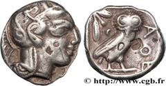 Greek Coins ATTICA - ATHENS Type : Tétradrachme  Date : c. 430 AC.  Mint name / Town : Athènes  Metal : silver  Diameter : 23,5  mm Orientation dies : 9  h. Weight : 16,41  g. Obverse legend : Anépigr